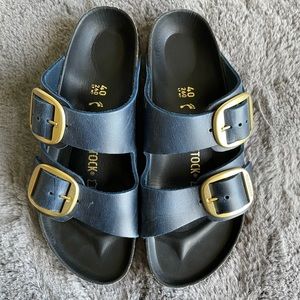 Birkenstock Big Buckle Navy Sandals